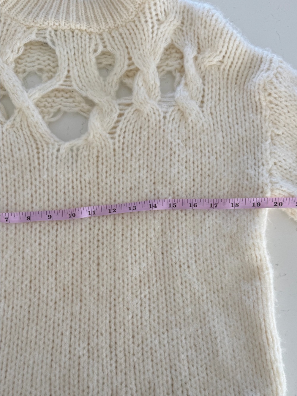 ZARA Women’s Knitted Cream Sweater S - Picture 4 of 6